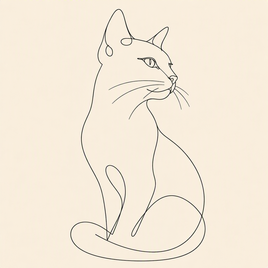 The Line Art Portrait — Custom Pet Canvas